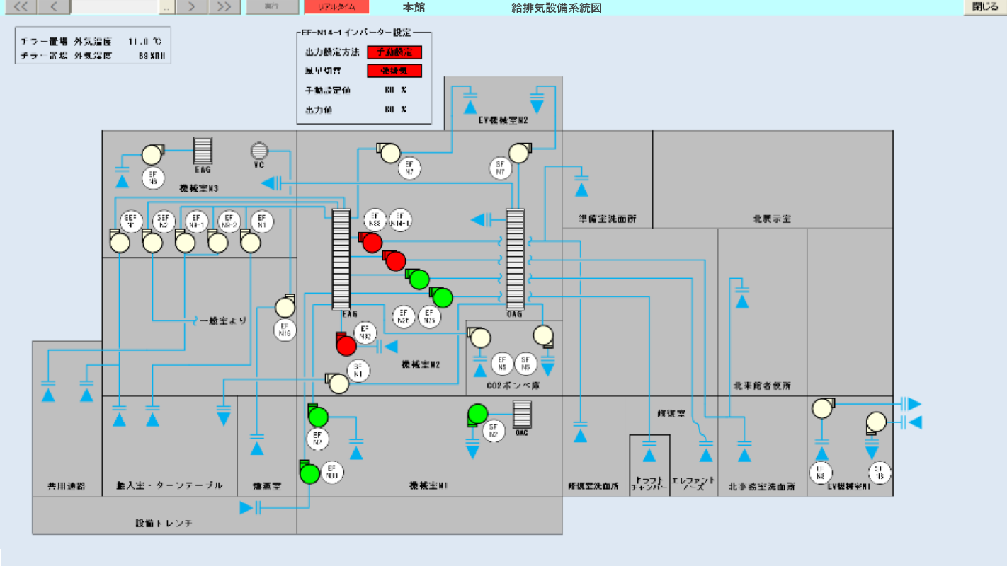 BAシステムサンプル画面:平面図表示